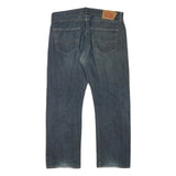LEVI'S 501 Mens Jeans Blue Regular Straight Denim Medium W36 L28 Classic Button