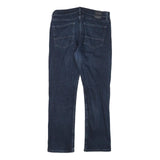 NAUTICA Mens Jeans Dark Blue Regular Straight Denim Medium W33 L30 Zip Casual