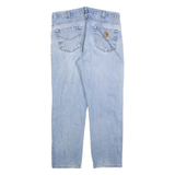 CARHARTT Mens Regular Fit Blue Denim Light Wash Jeans W34 L30 Classic Zip