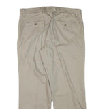 DOCKERS Mens Regular Beige Cotton Blend Trousers W36 L29 Zip Closure