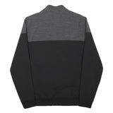ADIDAS Mens Black & Grey Sports Zip Jacket S Polyester Blend Plain Stylish