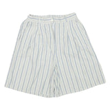 ILIO Womens Shorts White & Blue Striped Casual XXS W24 Cotton Blend