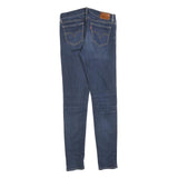 LEVI'S 711 Womens Jeans Blue Slim Skinny Denim Medium W27 L30 Star Embroidered