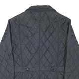 BARBOUR Womens Black Quilted Jacket XXS Polyester Blend Button Closure Elegant