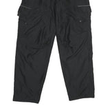 Mens Black Relaxed Drawstring Cargo Trousers W30 L32 Casual Lightweight