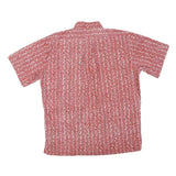 REYN SPOONER Mens Red & White Patterned Shirt M Cotton Blend Button Collar