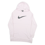 NIKE Mens Pink Hoodie S Cotton Blend Pullover Lightweight Casual Sweatshirt