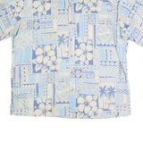 COOKE STREET Mens Blue Hawaiian Shirt 2XL Cotton Tropical Floral Printed Comfort