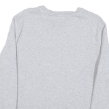 LEVI'S Mens Grey Cotton Blend Crew Neck Sweatshirt S Logo Print Casual