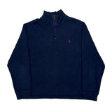 Polo By Ralph Lauren 1/4 Zip - XL Navy Cotton