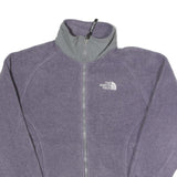 THE NORTH FACE Womens Purple & Grey Fleece Jacket S Polyester Blend Zip Up