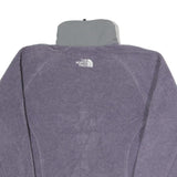 THE NORTH FACE Womens Purple & Grey Fleece Jacket S Polyester Blend Zip Up