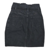 ESSENTIEL Womens Black Cotton Blend Pencil Knee Length Skirt Belted S