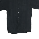 COBER & HUBER Mens Black Cotton Blend Shirt M Casual Button Shirt
