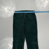 80S Levis Flared Cord Pants - 28″ Waist Green Corduroy