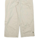 POLO SPORT RALPH LAUREN Womens Cotton Blend Beige Relaxed Straight Trousers W30
