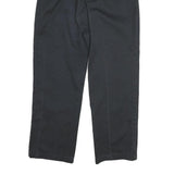 DICKIES Mens Cotton Blend Black Regular Straight Trousers W32 L29 Workwear Zip