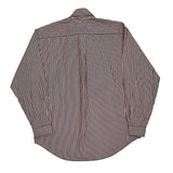 Tommy Hilfiger Striped Shirt - Large Burgundy Cotton