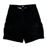 Dickies Cargo Shorts - 32W 10L Black Cotton