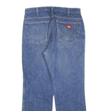 DICKIES Mens Relaxed Blue Denim Jeans W32 L30 Cotton Blend Zip Pockets Casual