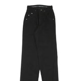SILVER LAKE Womens Black Slim Jeans Denim W21 L34 Stylish Zip Closure