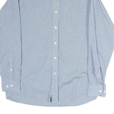 NAUTICA Mens Blue Check Shirt L Cotton Casual Long Sleeve Button Shirt