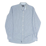 NAUTICA Mens Blue Check Shirt L Cotton Casual Long Sleeve Button Shirt