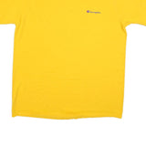CHAMPION Mens Yellow Graphic T-Shirt 2XL Short Sleeve Crew Neck Cotton Blend