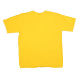 CHAMPION Mens Yellow Graphic T-Shirt 2XL Short Sleeve Crew Neck Cotton Blend