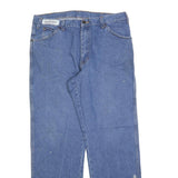 DICKIES Mens Jeans Blue Regular Straight Denim W34 L32 Casual Workwear Zip