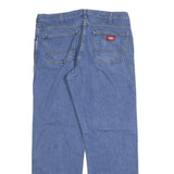 DICKIES Mens Jeans Blue Regular Straight Denim W34 L32 Casual Workwear Zip