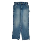 Carhartt Double Knee Carpenter Pants - 32W 30L Blue Cotton