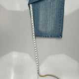 Indigo Denim Shorts - 34W 14L Light Wash Cotton