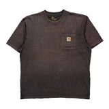 Carhartt T-Shirt - Large Grey Cotton