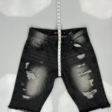 Hip Hop Southpole Denim Shorts - 32W 13L Black Cotton
