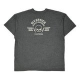 Riverside Harley Davidson Graphic T-Shirt - 2XL Gray Cotton Blend