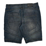 Unbranded Double Knee Denim Shorts - 38W 12L Dark Wash Denim