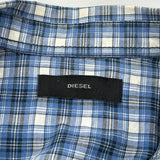Diesel Checked Short Sleeve Shirt - Large White Cotton