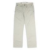 LEVI'S Mens Beige Cotton Regular Straight Trousers W31 L31 Classic Casual Pants