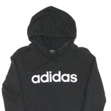 ADIDAS Womens Black Hoodie S Cotton Pullover Sportswear Sweatshirt
