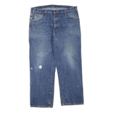 DICKIES Mens Jeans Blue Regular Straight Denim Medium W38 L28 Workwear Zip
