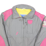 K2 Womens Grey & Pink Outdoor Jacket M Polyester Blend Zip Sports Patch