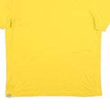 THE NORTH FACE Mens Yellow Cotton T-Shirt XL Short Sleeve Crew Neck Logo Print