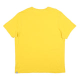 THE NORTH FACE Mens Yellow Cotton T-Shirt XL Short Sleeve Crew Neck Logo Print