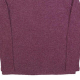JUICY COUTURE Womens Purple Cold Shoulder Long Sleeve Round Neck Knit Top M