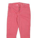 CALVIN KLEIN JEANS Womens Cotton Blend Pink Slim Straight Trousers W30 L25