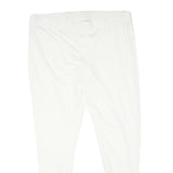 LANDS END Womens Synthetic White Slim Tapered Trousers W36 L31 Comfortable