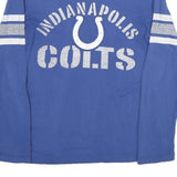 MAJESTIC Mens Blue Indianapolis Colts T-Shirt S Long Sleeve Crew Neck Football
