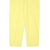 Yellow Womens Relaxed Leg Trousers Cotton Blend Zip W29 L27 Casual Summer Pants