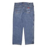 DICKIES Mens Blue Regular Fit Straight Leg Denim Rinse W34 L28 Cotton Blend Zip